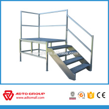 Escalera de aluminio de la plataforma de la fabricación OEM, escalera plegable de la plataforma, escalera de aluminio
